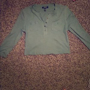 3/4 sleeve button top